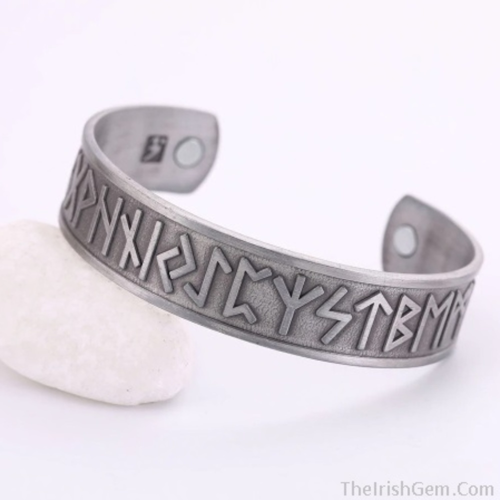 Nordic Runes Cuff Bracelet